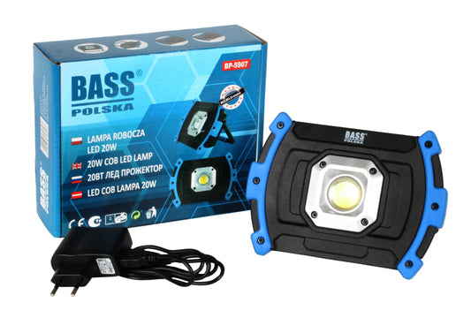 Lampă cu halogen LED reîncărcabilă, Bass Polska