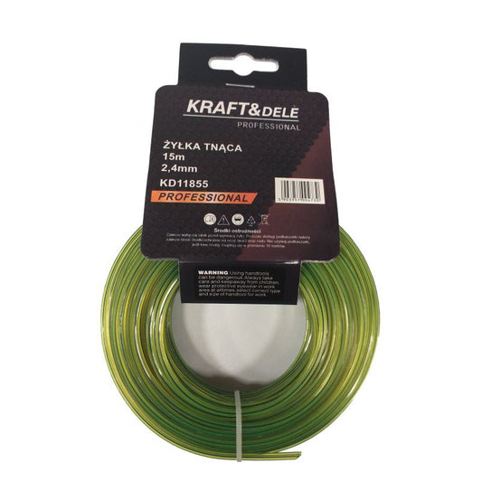 Fir trimmer / motocoasa, 15 m, 2.4mm², Kraft&Dele KD11855
