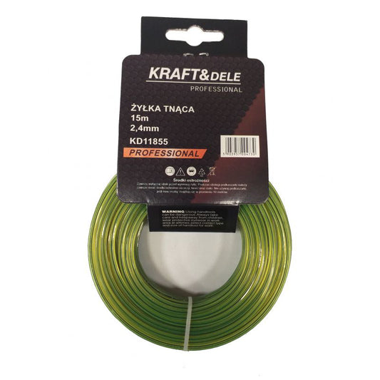 Fir trimmer / motocoasa, 15 m, 2.4mm², Kraft&Dele KD11855