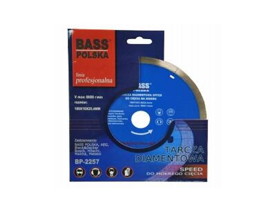 Disc diamantat pentru taiere umeda, 180 mm, Bass Polska 2257