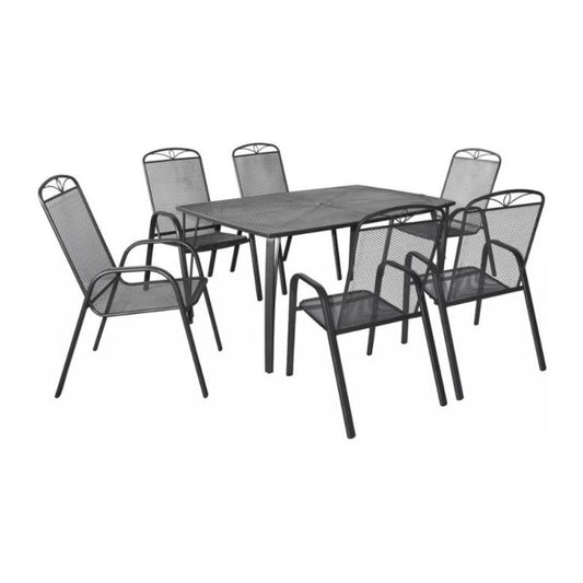 Set mobilier de gradina, 1 masa si 6 scaune, HECHT NAVASSA SET6