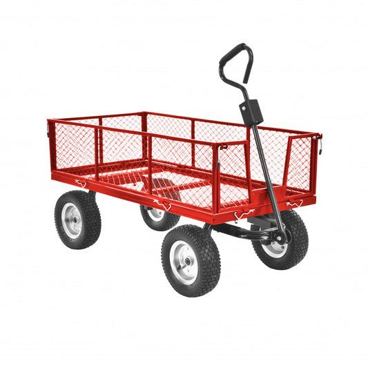 Remorca carucior pentru tractorasele de tuns iarba, capacitate de incarcare 350 kg, Hecht 53350