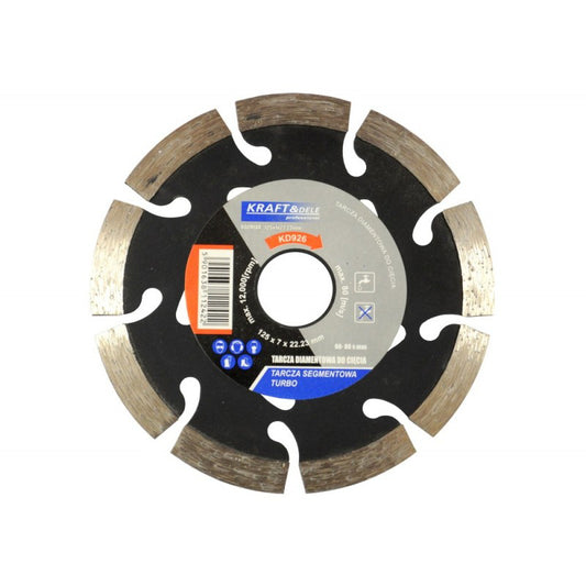 Disc diamantat pentru piatra, 125x7x22,23 mm, Kraft&Dele KD926