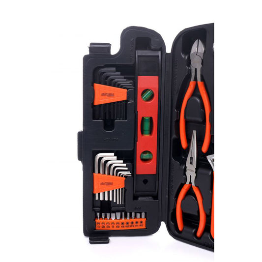Trusa scule, clesti, chei, biti de precizie, 129 elemente, Kraft&Dele KD10465