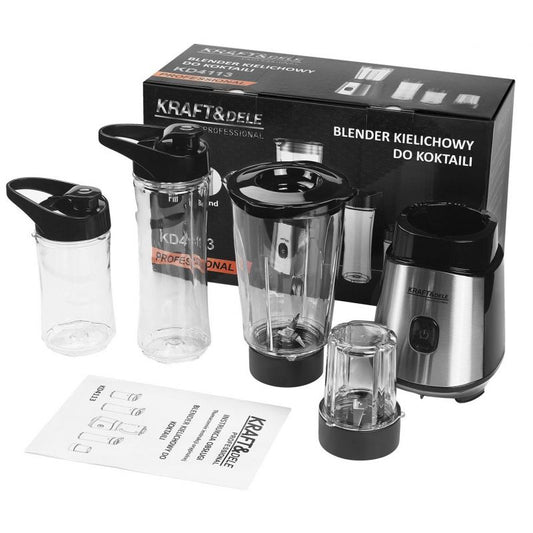 Set blender cu recipiente de sticla, 1500 W, Kraft&Dele KD4113