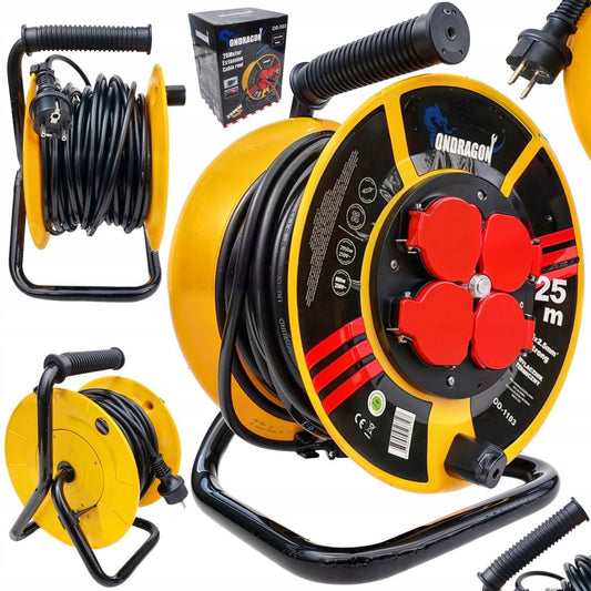 Prelungitor electric cu tambur, 25 m, 3 x 2.5 mm, Ondragon OD1103