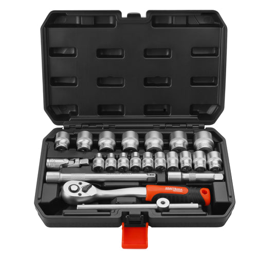 Set tubulare cu cheie dinamometrica, 22 bucati, Kraft&Dele KD11354