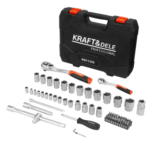 Set unelte cu valiza, 72 bucati, Kraft&Dele KD11355