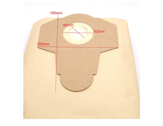Sac de hartie pentru aspirator industrial, 50 l, 650 x 500 mm, Kraft&Dele NR718