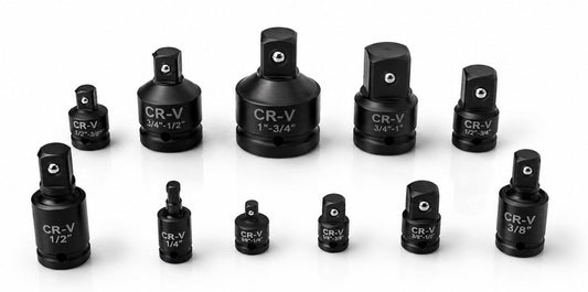 Set adaptoare de impact chei tubulare, 1/2" 3/8" 1/4" 3/4", 11 bucati, Ondragon OD9225