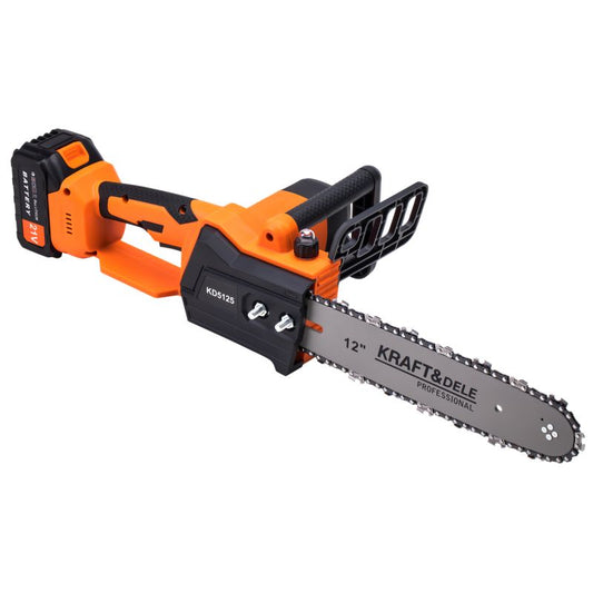 Fierastrau cu lant cu acumulator, 2 x 21 V, 4 Ah, Kraft&Dele KD5125