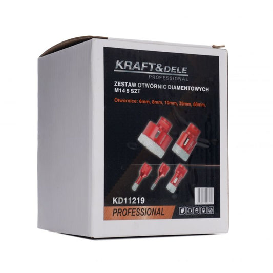 Set carote diamantate M14, 5 bucati, Kraft&Dele KD11219