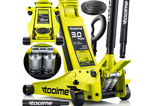 Cric hidraulic cu profil redus, 3 T, compozit, Toolme TM007