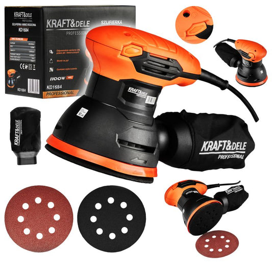Slefuitor orbital cu excentric, 1100 W, Kraft&Dele KD1684