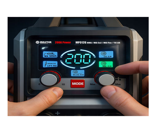 Aparat de sudura tip invertor Migomat IGBT FLUX MIG MAG MMA, 200 A, Majster Polska MP0126