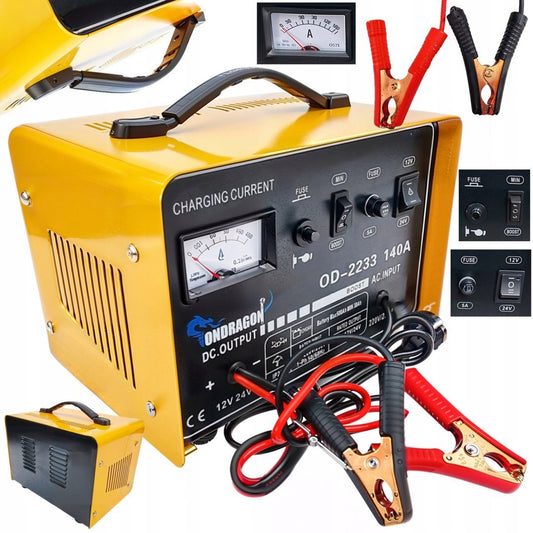 Redresor auto cu starter, 12 / 24 V, 140 A, Ondragon ZN7043