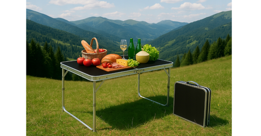 Masa pliabila pentru camping, 120 x 60 cm, negru, Ondragon OD5087