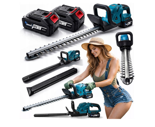 Foarfeca electrica pentru tuns gardul viu cu acumulator, 2 x 48 V, 51 cm, Ondragon OD9033