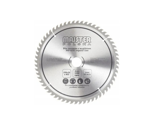 Panza fierastrau pentru lemn, 250 x 30 x 60 T, Majster Polska MP0252