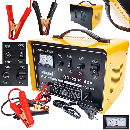 Redresor auto cu starter 12 / 24 V, 40A, Ondragon ZN7040