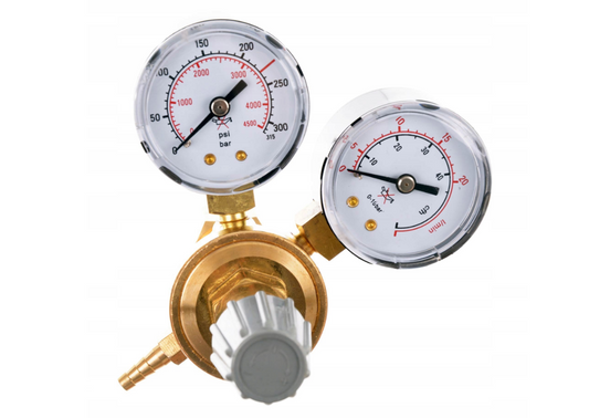 Reductor gaz Ar / Co2 pentru sudura, 300 bar, 35 l / min, W21.8x1/14 G 1/8, Black 37431