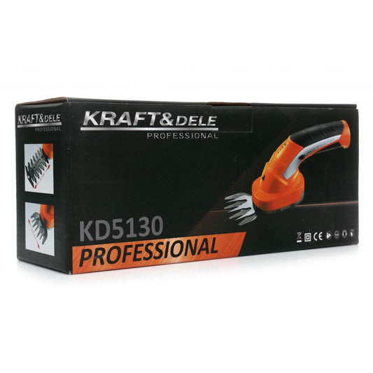 Foarfeca electrica pentru iarba si gard viu cu acumulator, 3.6 V, 1300 mAh, Kraft&Dele KD5130