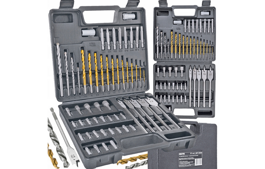 Set burghie si dalti pentru lemn, / metal, 57 elemente, Majster Polska MP0608