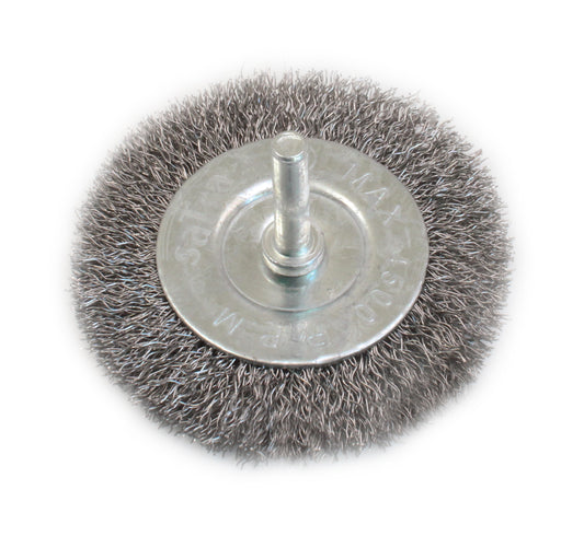 Perie tip disc din sarma cu tija, 75 x 6 mm, SaTra S-75SB6