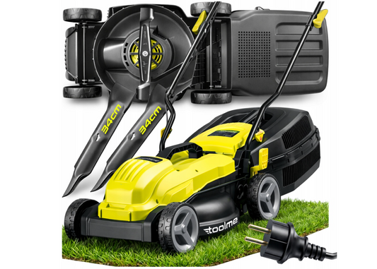 Masina electrica de tuns iarba, 1200 W, 34 cm, Toolme TM341