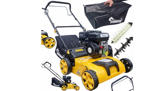 Aerator / Scarificator 3 in 1 pe benzina, capacitate cos 40 l, Ondragon OD5007