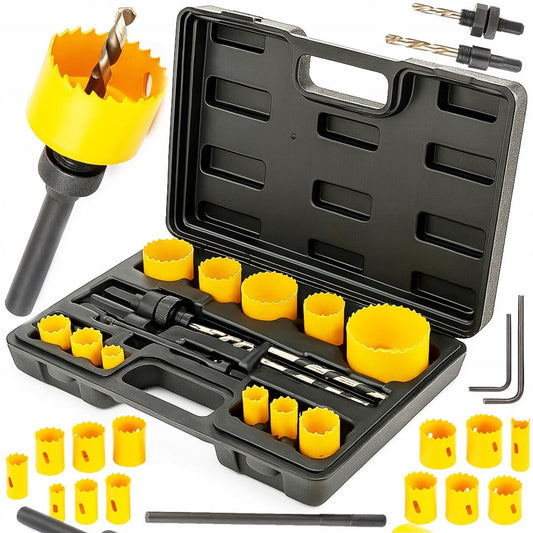 Set carote pentru lemn si metal, 19-76 mm, 17 elemente, Ondragon OD5043