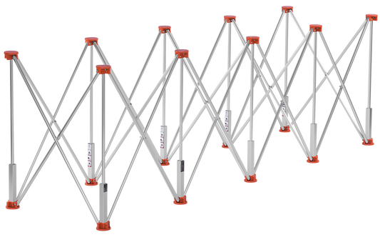 Masa profesionala pentru prelucrare gresie cu 10 picioare, 222 x 60 x 75 cm, capacitate maxima 1000 kg, Kraft&Dele KD11981