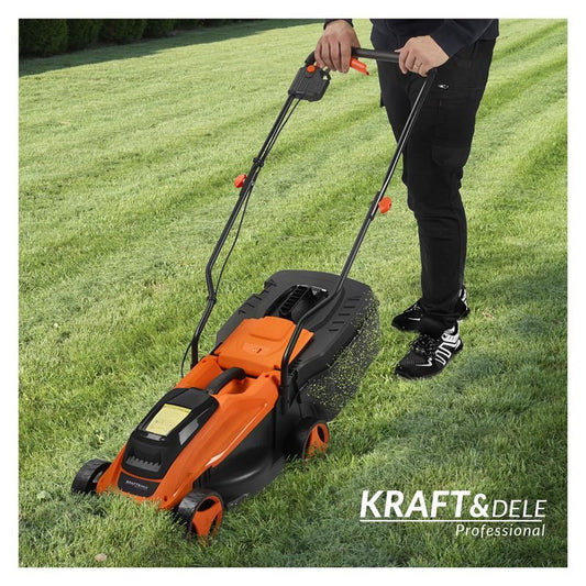 Masina de tuns iarba cu acumulator 20 V 6 Ah, capacitate cos colector 30 l, Kraft&Dele KD5410