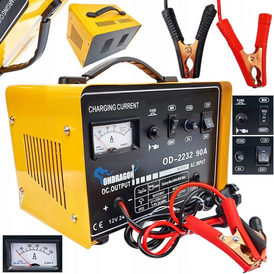 Redresor auto cu starter 12 / 24 V 90 A, Ondragon ZN7042