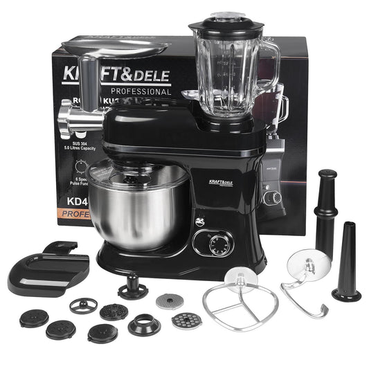 Robot de bucatarie planetar mixt, 3000 W, capacitate 5 l, Kraft&Dele KD4147
