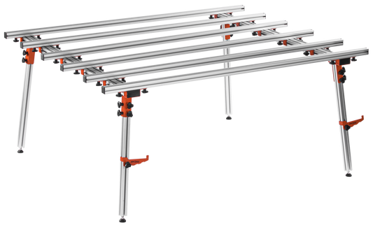 Masa profesionala pentru prelucrare gresie cu 4 picioare, capacitate maxima 250 kg, 180 x 150 x 80cm, Kraft&Dele KD11984
