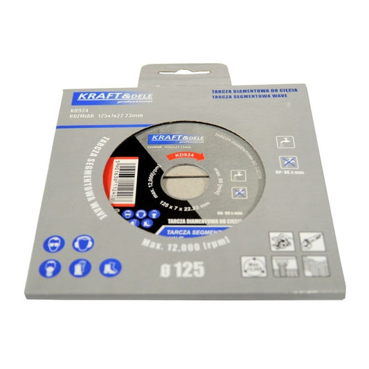 Disc pentru taiere beton, 125 x 7 x 22.23 mm, Kraft&Dele KD924