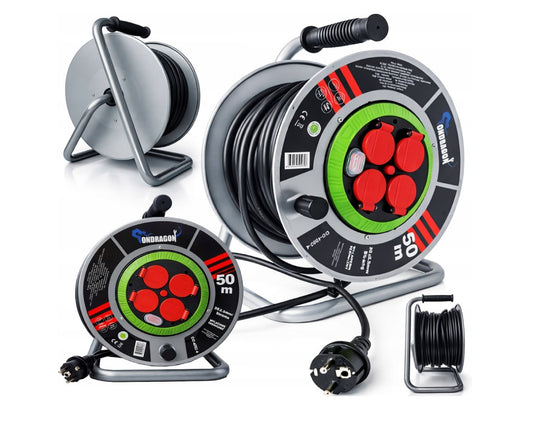 Prelungitor electric pe tambur pentru constructii, 3 x 2.5 mm, 50 m, Ondragon OD4002-4