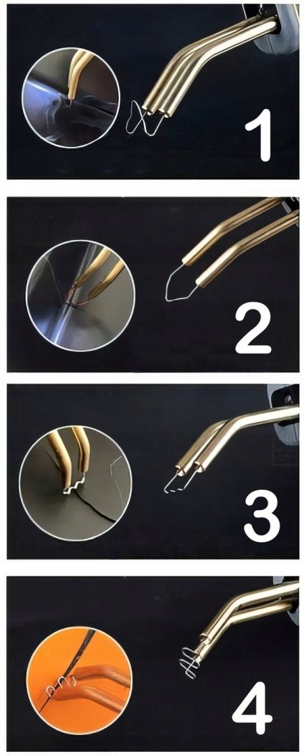 Set pistol de lipit plastic cu capse, 750°C, Ondragon OD2213