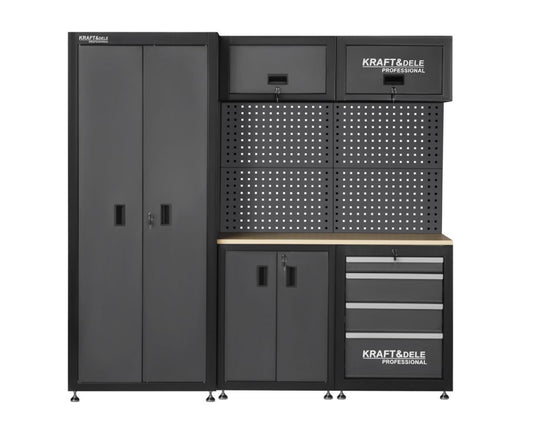 Set mobilier pentru atelier cu sertare si dulapuri, Kraft&Dele KD5862