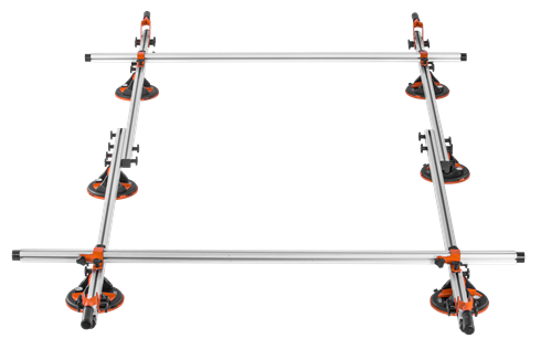 Set manipulare placi de dimensiuni mari, 3600 mm, capacitate maxima de incarcare 150 kg, 3600 mm, Kraft&Dele KD11985