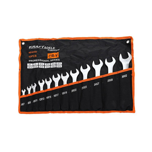 Set chei inelare duble, 6-32 mm, 12 bucati, Kraft&Dele KD10103
