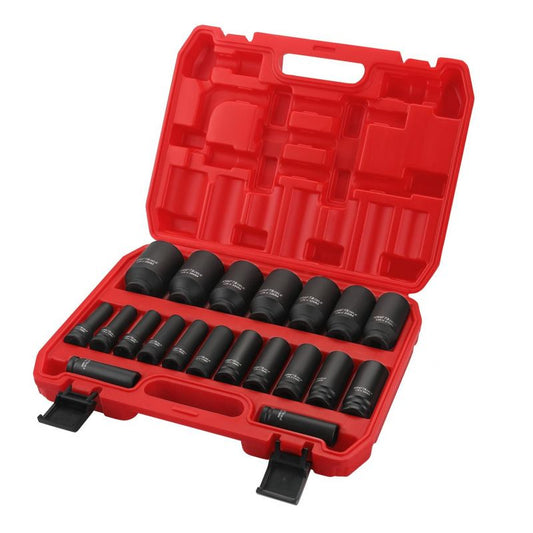 Set chei tubulare de impact in 6 puncte 1 / 2", 20 bucati, Kraft&Dele KD11794