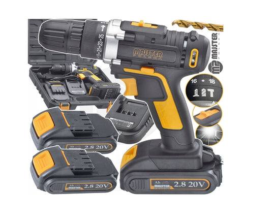 Masina de insurubat cu acumulator, 2 x 20 V, Majster Polska MP0426U