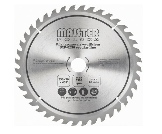 Panza fierastrau pentru lemn, 250X30X40T, Majster Polska MP0251