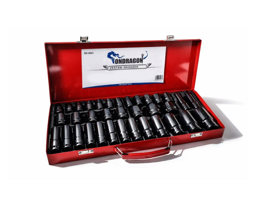 Set tubulare de impact, 1 / 2" , 8-32 mm, 35 piese, Ondragon OD4043
