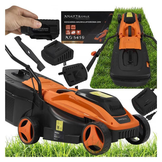 Masina de tuns iarba cu acumulator 20 V 6 Ah, capacitate cos colector 30 l, Kraft&Dele KD5410