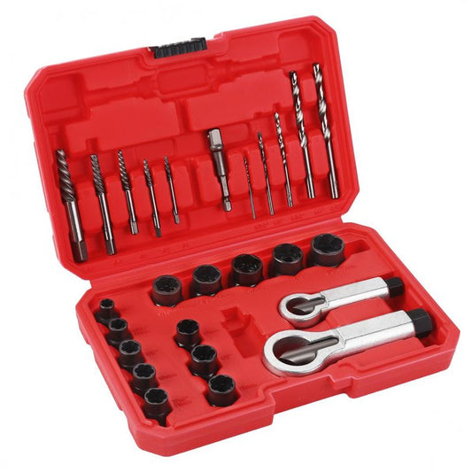 Set burghie si chei tubulare pentru indepartare suruburi rupte, 26 bucati, Kraft&Dele KD5988