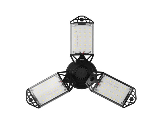 Plafoniera atelier garaj LED, 3 panouri pliabile, 80 W, 8500 lm, 270 x 270 mm, Kraft&Dele KD3483