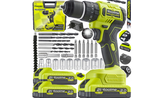 Masina de gaurit si insurubat cu acumulator, 21 V, Toolme TM030